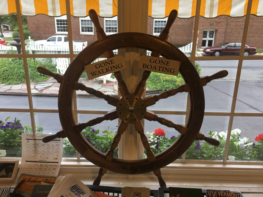 Vintage Boat Wooden Steering Wheel